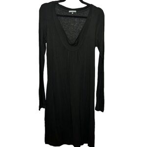 James Perse Wool Blend Long Sleeve Sheath Dress Size 4 Black